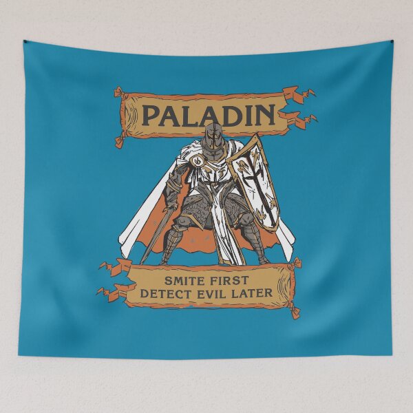 Item preview, Tabletop RPG Paladin - Smite First, Detect Evil Later designed and sold by DungeonCrawlers.