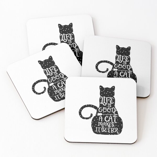 Item preview, Life Is Good A Cat Makes It Better T-ShirtLife Is Good a Cat Makes It Better, Funny Cute Cat, Perfect Gift For Cat Owner Who Loves To Adopt a Cat  designed and sold by Danimols.