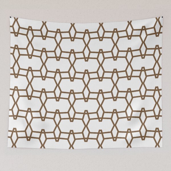 Item preview, Brown and White Tessellation Line Pattern 9 Coordinates w/ Sherwin Williams 2022 Popular Color Uber Umber SW 9107 designed and sold by ColorOfTheYears.