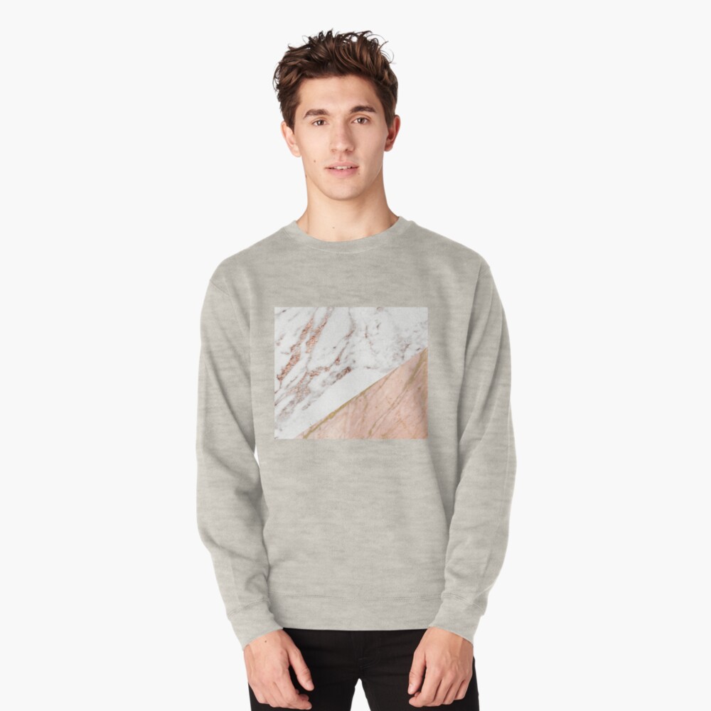 Rose gold marble blended Pullover Sweatshirt