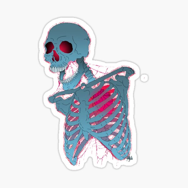 Glowing Heart Of The Dead 54 Sticker