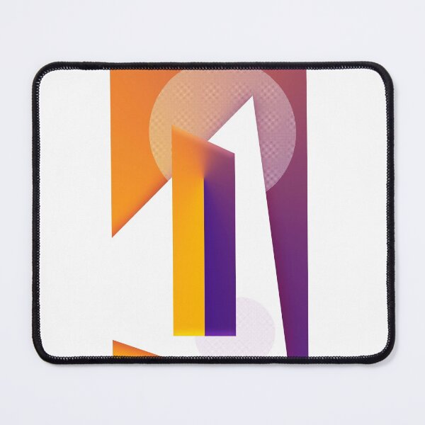 Item preview, Geometric pop art abstract orange purple designed and sold by Carolina Salazar.