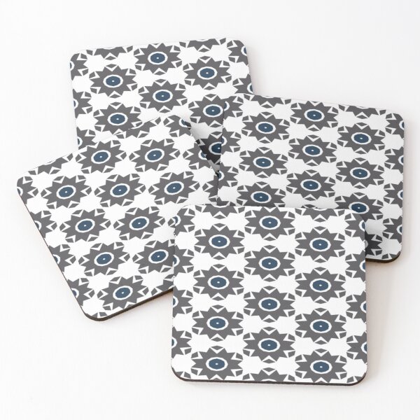 Item preview, Retro Blue and White Trellis Type Repeating Pattern designed and sold by Sheepherder120.