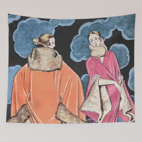 Item preview, French Art Deco "Deux heures du matin / Manteaux, de Worth from Gazette du Bon Ton. Art- Modes & Frivolités No. 2" (1923) by George Barbier designed and sold by Designedbysm.