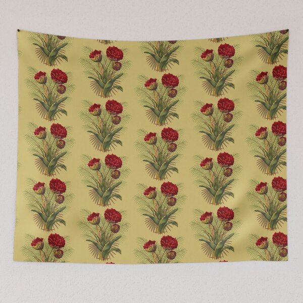 Item preview, Red flower with leaves designed and sold by yyolka.