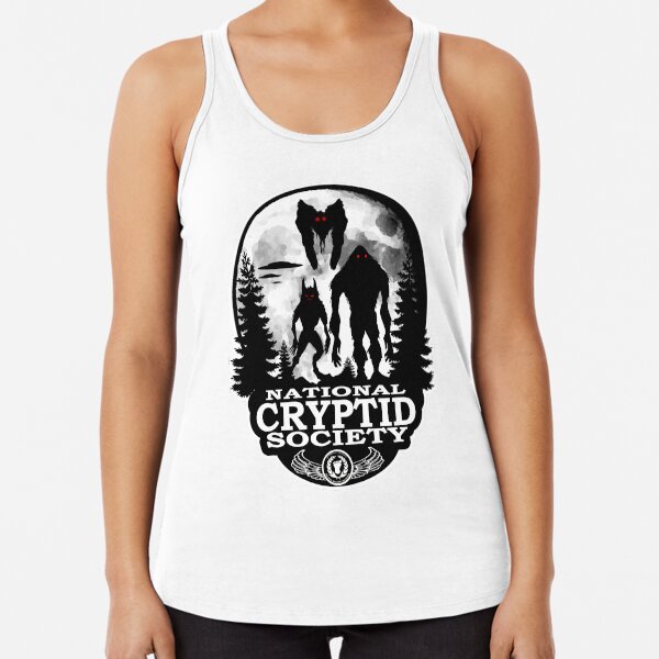 Bigfoot, Dogman, Mothman, UFO's; National Cryptid Society Racerback Tank Top