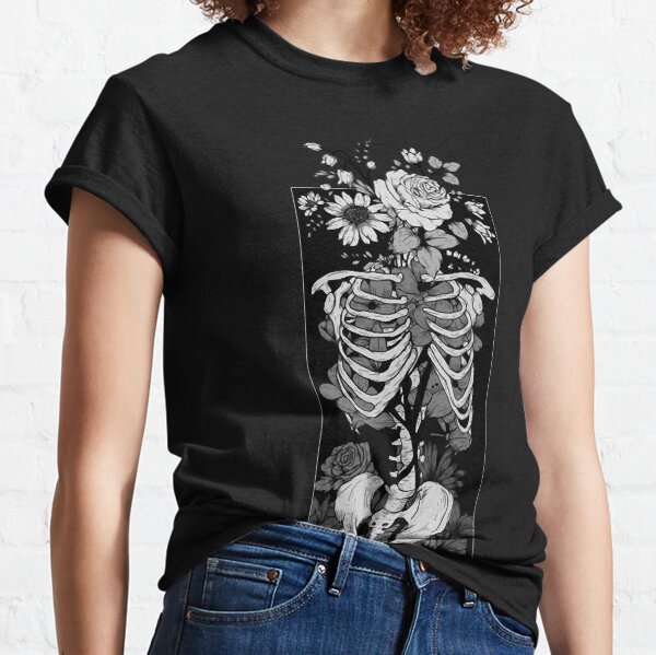 Gothic Flower And Bones 14 Classic T-Shirt