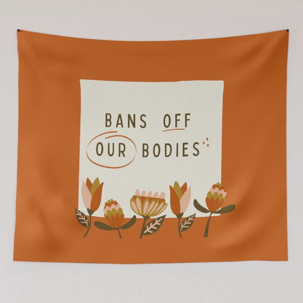 Item preview, Bans Off Our Bodies Flower Design Fall Colors designed and sold by wakingupvintage.