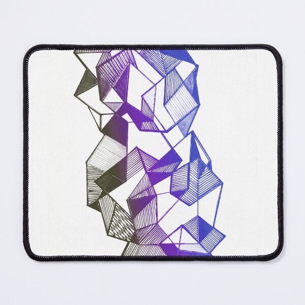 Item preview, Geometric triangles abstract blue purple designed and sold by Carolina Salazar.
