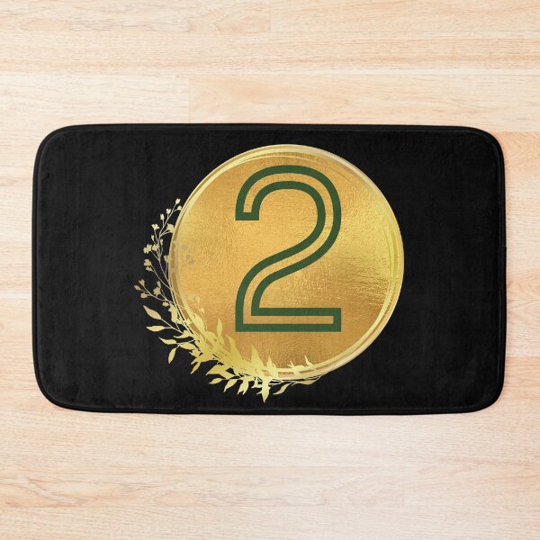 Item preview, Number 2 letter green in gold circle leaf designed and sold by Benchamart.