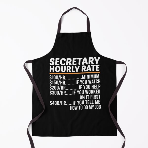 Item preview, Funny Secretary Hourly Rate designed and sold by ZOHANATION.