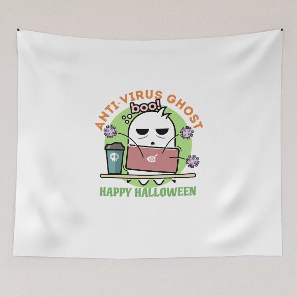 Item preview, Halloween Antivirus Cute Ghost Boo designed and sold by BoldTigerDesign.
