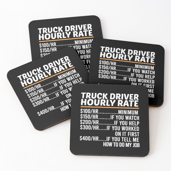 Item preview, Funny Truck Driver Hourly Rate designed and sold by ZOHANATION.