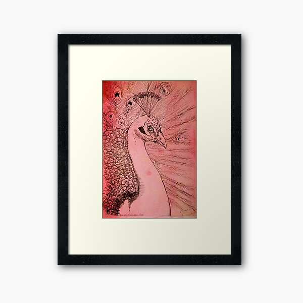 PinkPeacock Framed Art Print