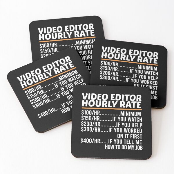 Item preview, Funny Video Editor Hourly Rate designed and sold by ZOHANATION.