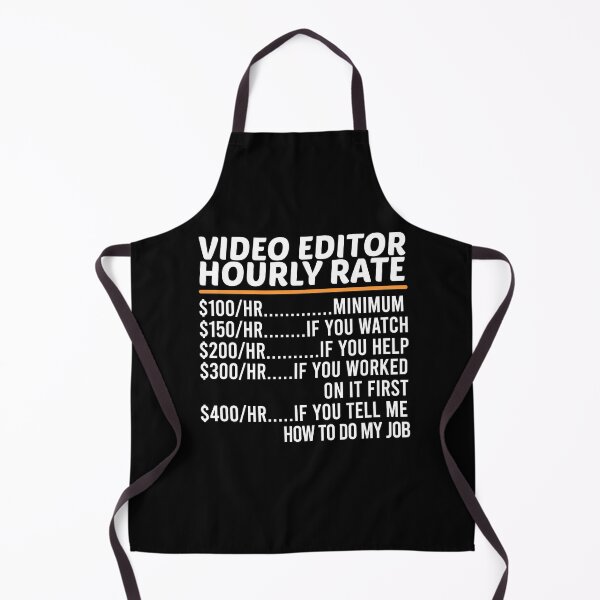 Item preview, Funny Video Editor Hourly Rate designed and sold by ZOHANATION.