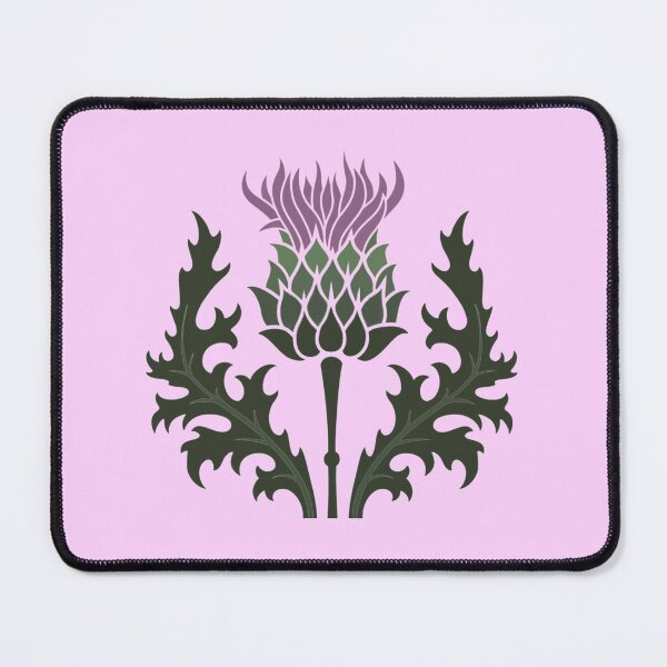 Item preview, Scottish Thistle Flower of Scotland on Pale Pink designed and sold by podartist.