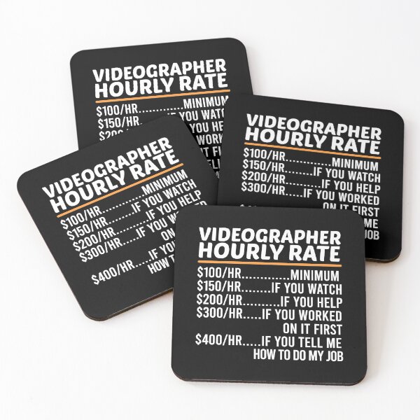 Item preview, Funny Videographer Hourly Rate designed and sold by ZOHANATION.