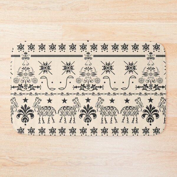 Item preview, Vintage Pagan Christmas Retro Yule Goat Evergreen Tree Fair Isle Pattern  designed and sold by retroyule.