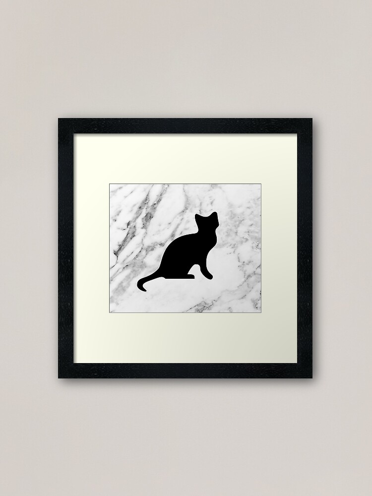 Alternate view of Cat on marble Framed Art Print