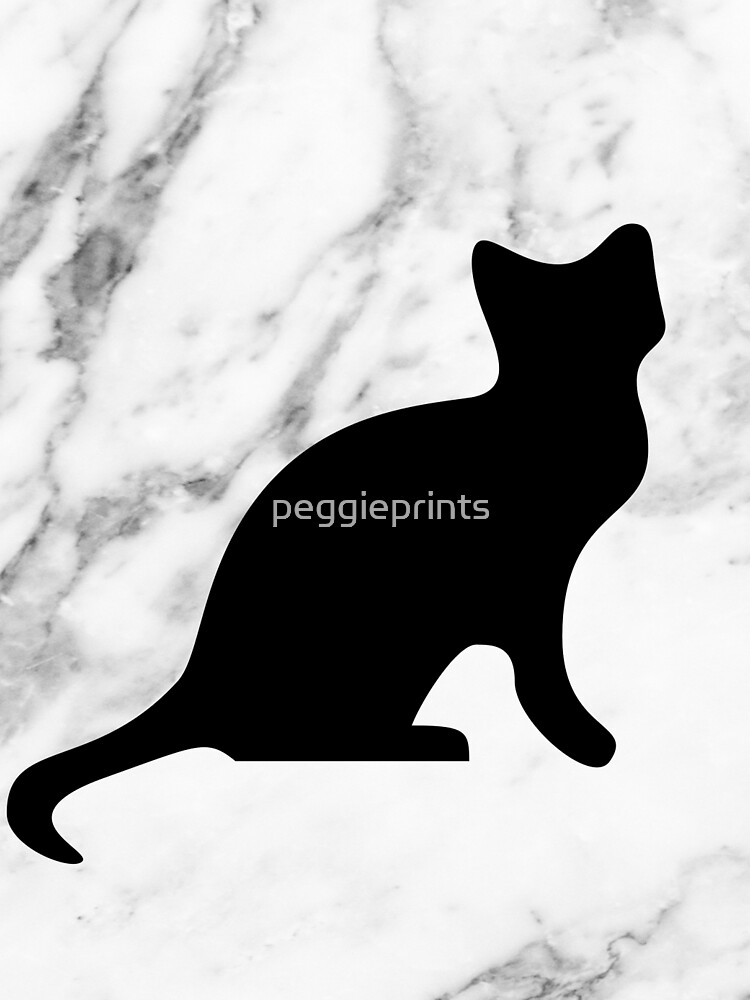 Cat on marble by peggieprints