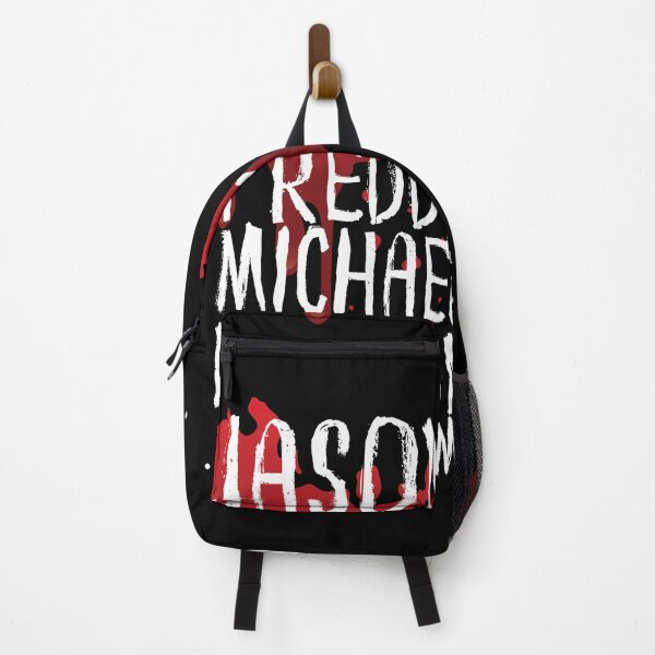 Aperçu de l'œuvre Le design classique du film slasher ! Jason, Freddy, Michael, Norman … et moi ! Idée cadeau géniale pour Halloween ! Super costume d'horreur d'Halloween ! créée et vendue par HROC.