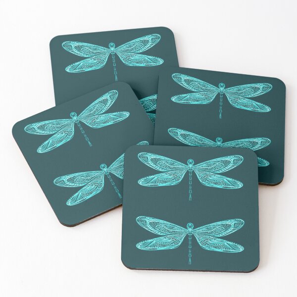 Item preview, Teal Glowing Dragonfly designed and sold by Thedragonflyart.