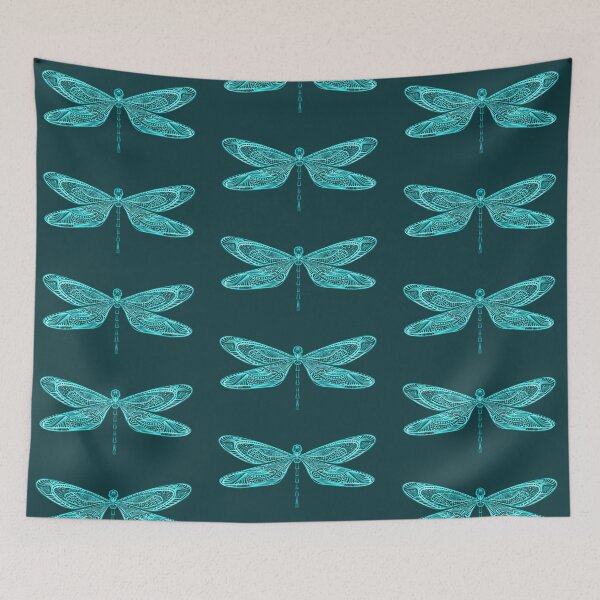 Item preview, Teal Glowing Dragonfly designed and sold by Thedragonflyart.