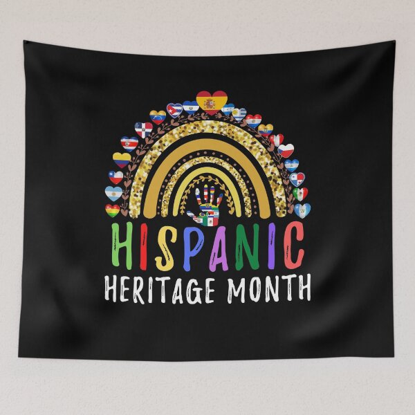 Item preview, National Hispanic Heritage month Rainbow All Countries Flags designed and sold by MoMasry.