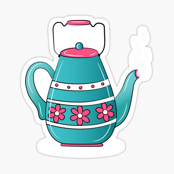 Cute Tea Kettle Sticker for Sale by artofood