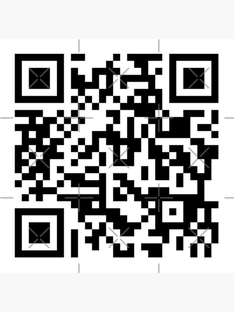 Thumbnail 3 of 3, Sticker, RickRoll QR code for pranks designed and sold by zetaexe.