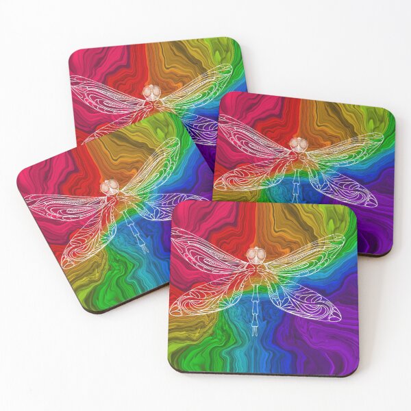 Item preview, Rainbow Mandala Dragonfly designed and sold by Thedragonflyart.