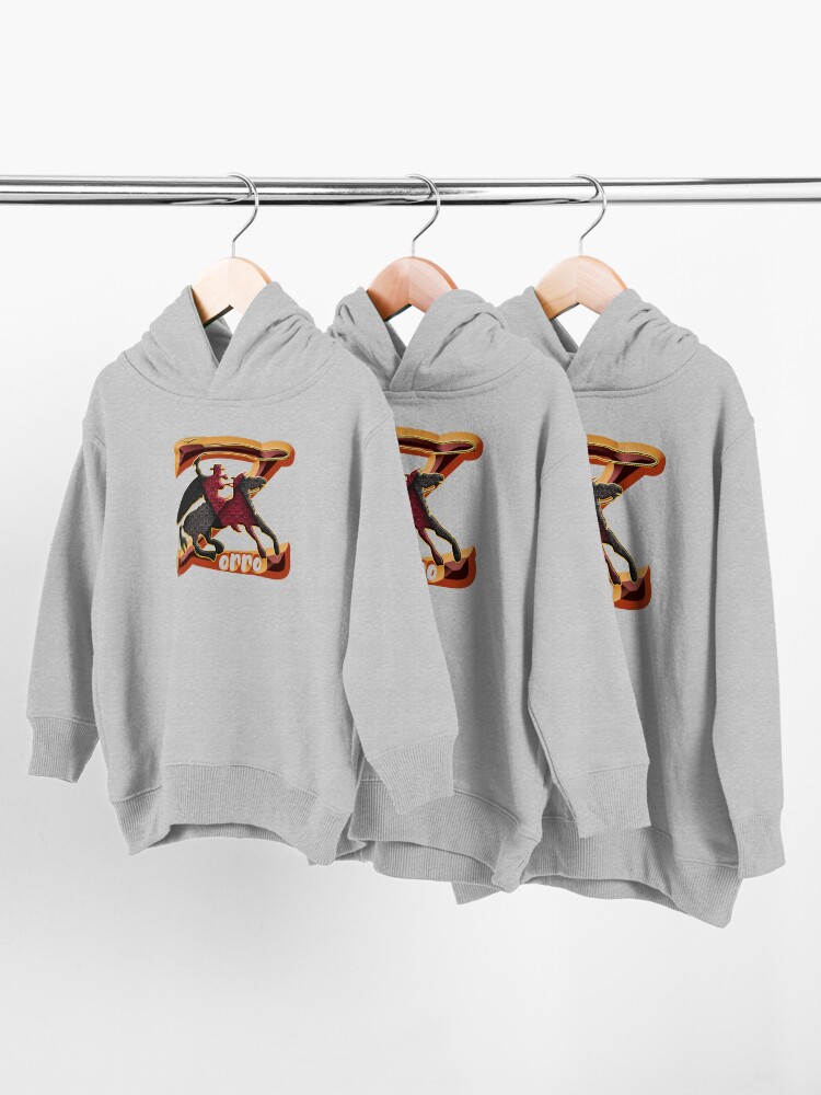 Alternate view of Z AS IN ZORRO - ZORRO ON HORSEBACK - ZORRO THE MYTH - THE WHIP MASTER - THE LEGEND OF AN OUTSTANDING HORSEMAN2 Toddler Pullover Hoodie