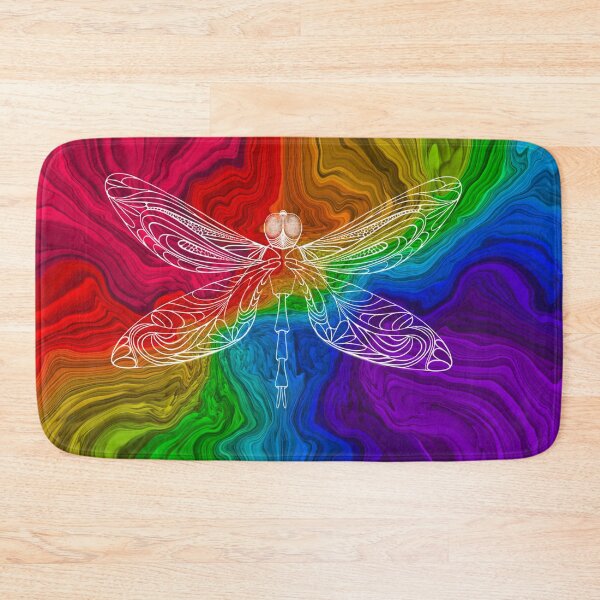 Item preview, Rainbow Mandala Dragonfly designed and sold by Thedragonflyart.
