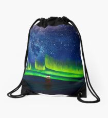Auroras at Ă…lesund, Norawy Drawstring Bag