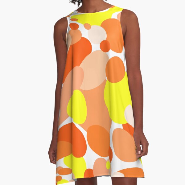 Item preview, 60's Retro Groovy Dots in Orange and Yellow - Abstract designed and sold by MellowCat.