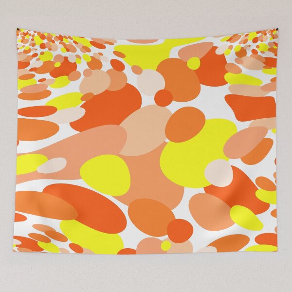 Item preview, 60's Retro Groovy Dots in Orange and Yellow - Abstract designed and sold by MellowCat.
