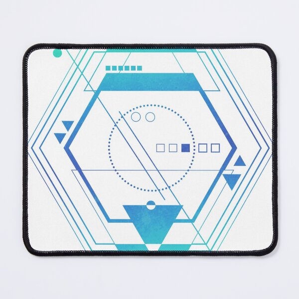 Item preview, Blue Geometric galaxy ciberpunk abstract designed and sold by Carolina Salazar.