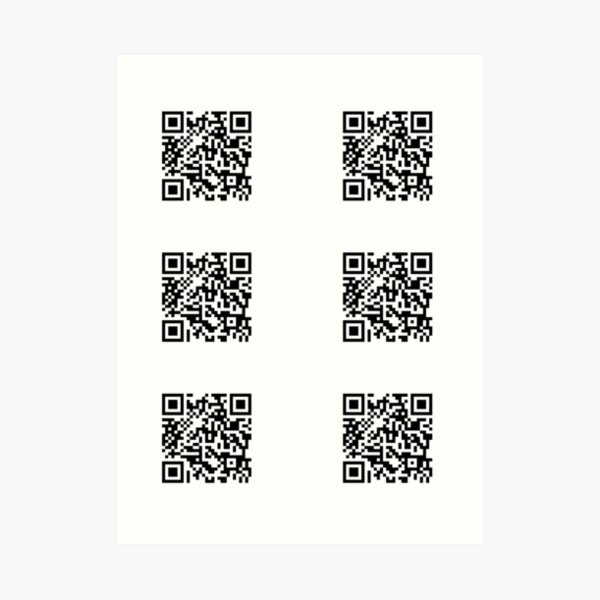 Rick Roll Your Friends! QR code that links to Rick Astley’s “Never Gonna  Give You Up”  music video Sticker for Sale by ApexFibers