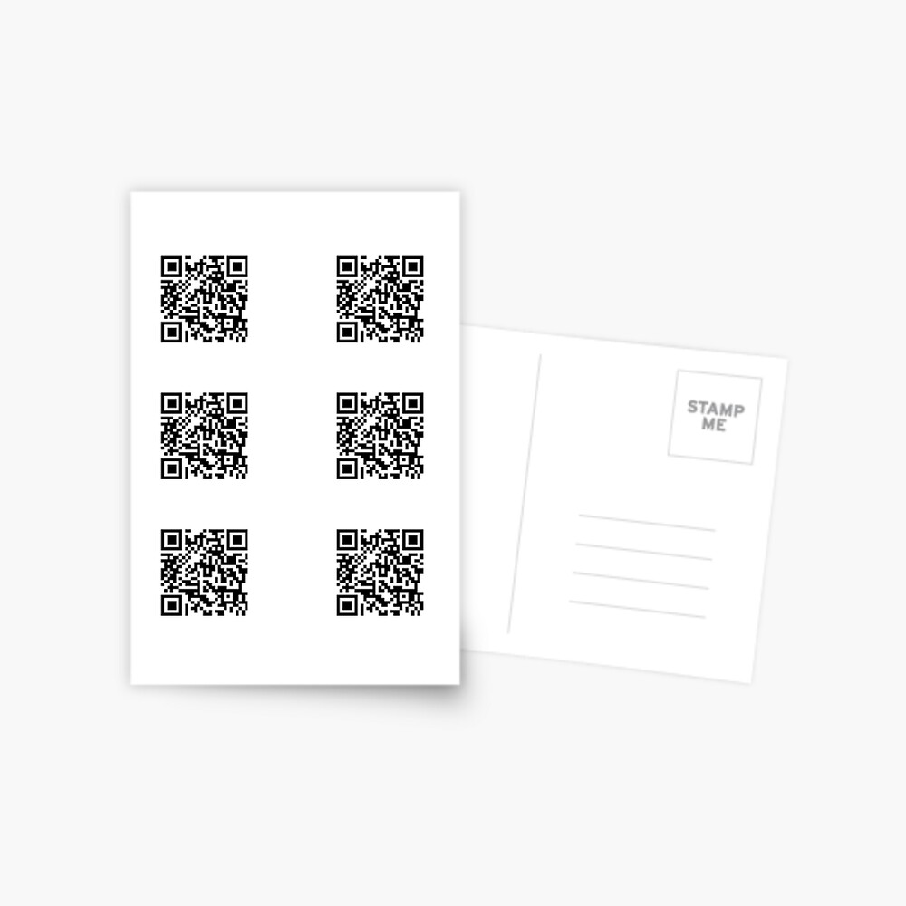 Rick Roll Link QR Code Art Board Print for Sale by magsdesigns