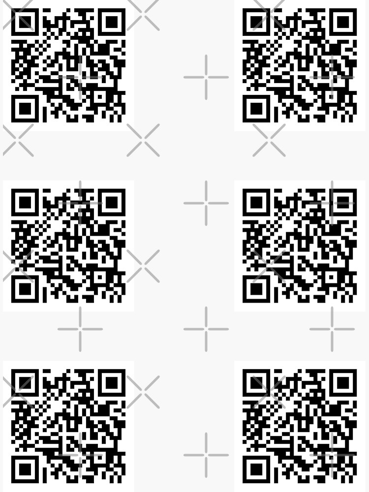 Thumbnail 3 of 3, Sticker, Set 6x pieces RickRoll QR code for pranks designed and sold by zetaexe.