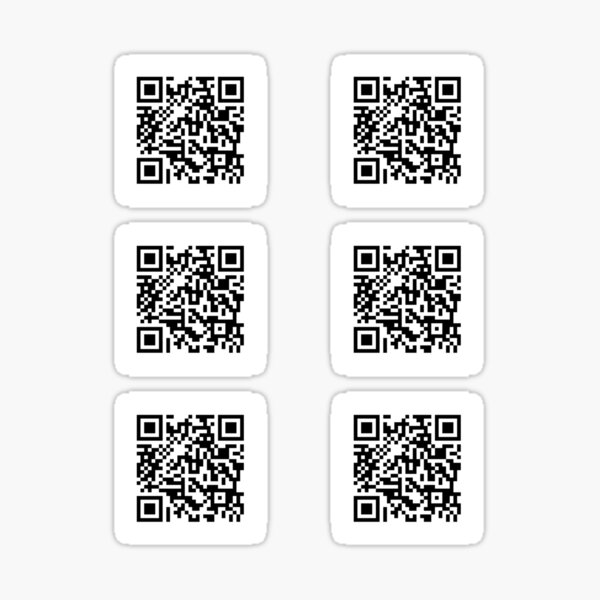 Item preview, Set 6x pieces RickRoll QR code for pranks designed and sold by ZentropyArt.