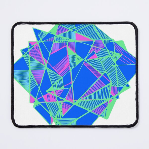 Item preview, Geometric Art abstract cool triangles blue designed and sold by Carolina Salazar.