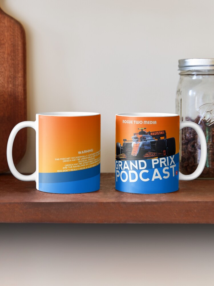 Coffee Mug, Grand Prix Podcast Mug 2021 designed and sold by Elton McManus
