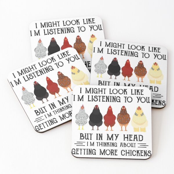 Item preview, I Might Look Like I'm Listening To You But In My Head Chickens designed and sold by Adam Alomari.