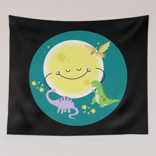 Item preview, Cute Dinosaurs On The Moon designed and sold by HushedCreations.