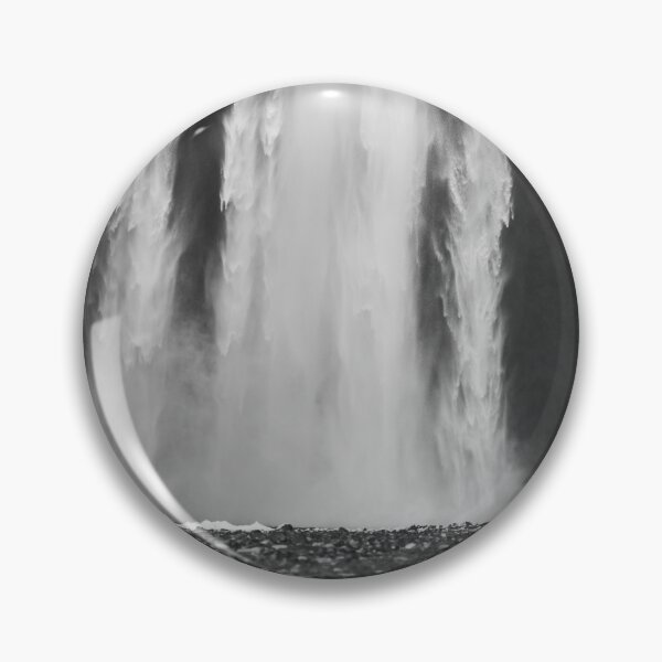 Item preview, Skogafoss powerful waterfall in monochrome designed and sold by roman-visuals.