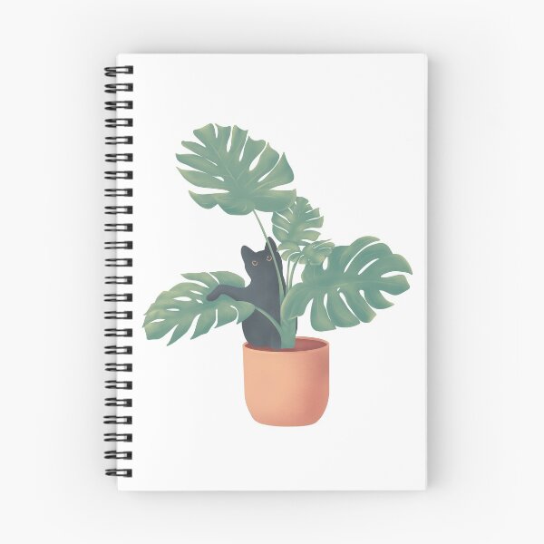 Item preview, Black cat in Monstera designed and sold by Sydni0216.