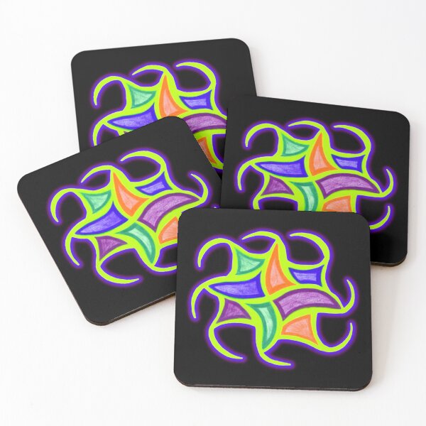 Item preview, bright eight-sided abstract doodle  designed and sold by DKVanOss.