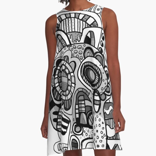 Bone Pharaoh A-Line Dress